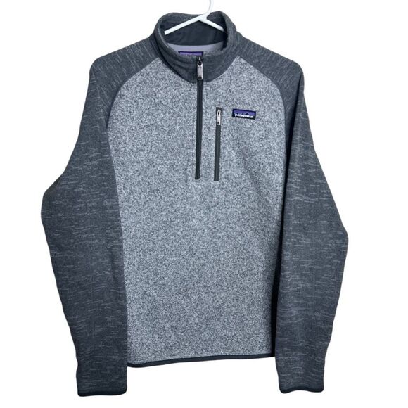 Patagonia Gray Men’s Better Sweater 1/4 Zip Medium - Picture 2 of 6